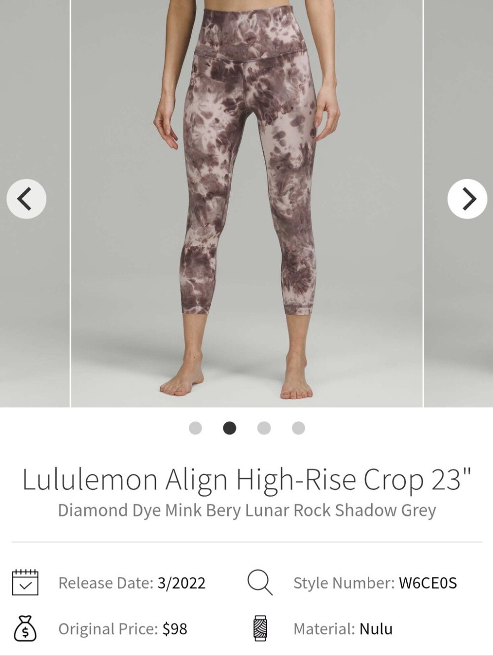 Lululemon Alien High Rise Crop 23"